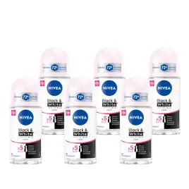 6-x-nivea-blackandwhite-invisible-clear-antyperspirant-roll-on-50-ml