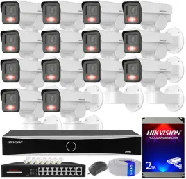 monitoring-hikvision-14-kamer-ip-4mpx-smart-hybrid-light-zewnetrzny-hdd-2tb