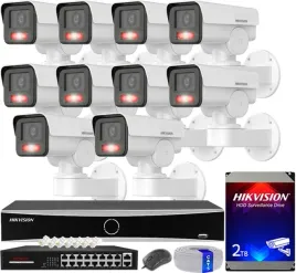monitoring-hikvision-10-kamer-ip-4mpx-smart-hybrid-light-zewnetrzny-hdd-2tb