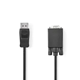 nedis-ccgl37301bk20-adapter-kablowy-2-m-vga-d-sub-displayport-czarny