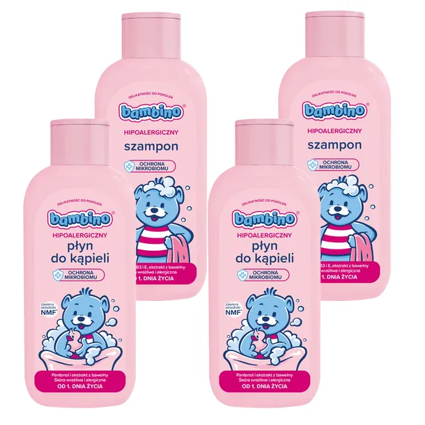 Zestaw kosmetyków BAMBINO Szampon + Płyn do kąpieli