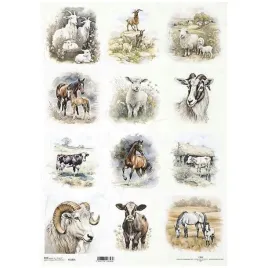 papier-ryzowy-do-decoupage-a3-r1187l-owce-konie-krowy-kozy