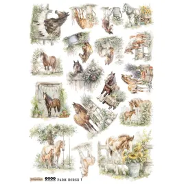 papier-ryzowy-do-decoupage-a4-scraplove-farm-horse-1-konie-na-farmie