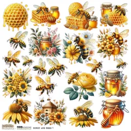 naklejki-papierowe-24x24-scraplove-honey-and-bees-1-pszczoly-miod