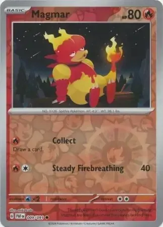 Magmar (PAF 009/245) Reverse Holo Paldean Fates