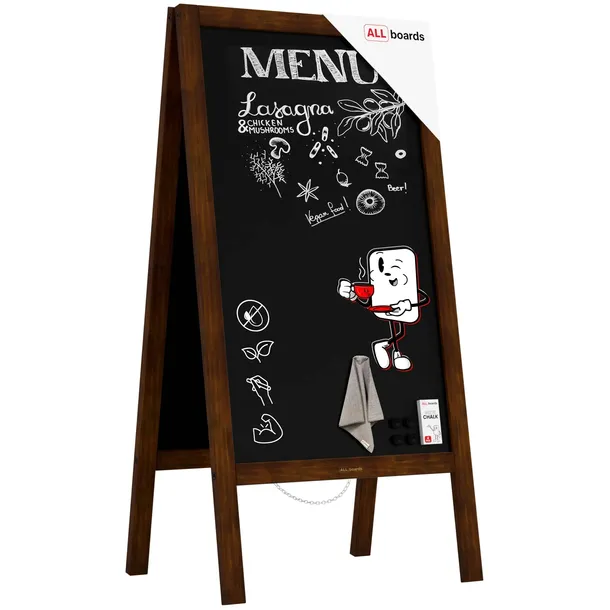 WODOODPORNY potykacz reklamowy kredowy magnetyczny 100x49,5 cm + GRATIS
