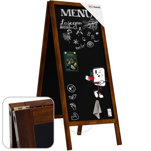 WODOODPORNY potykacz reklamowy stojak kredowy 150x61 cm
