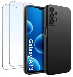 zestaw-etui-do-samsung-a13-4g-or-matowe-czarne-silikon-slim-2-sztuki-szklo