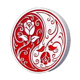 moneta-kolekcjonerska-yin-yang-z-rozami-srebrno-czerwona