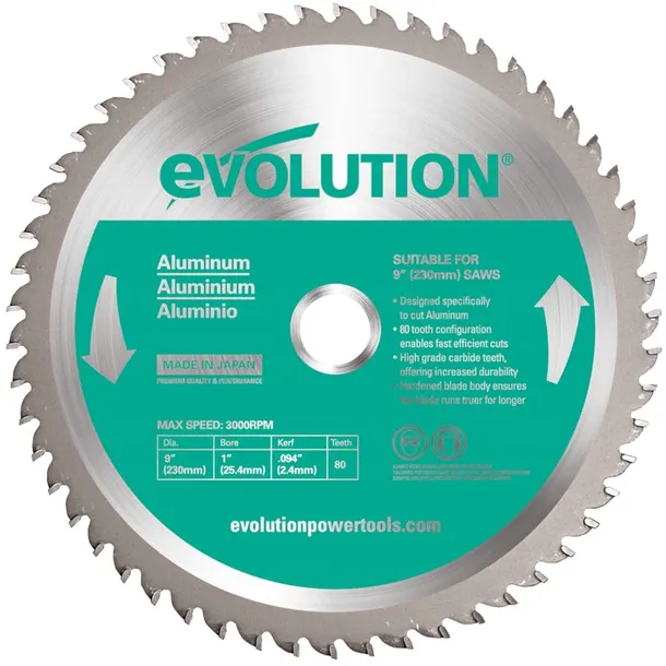 pila-tct-do-aluminium-evolution-230mm-80z-marka-evolution