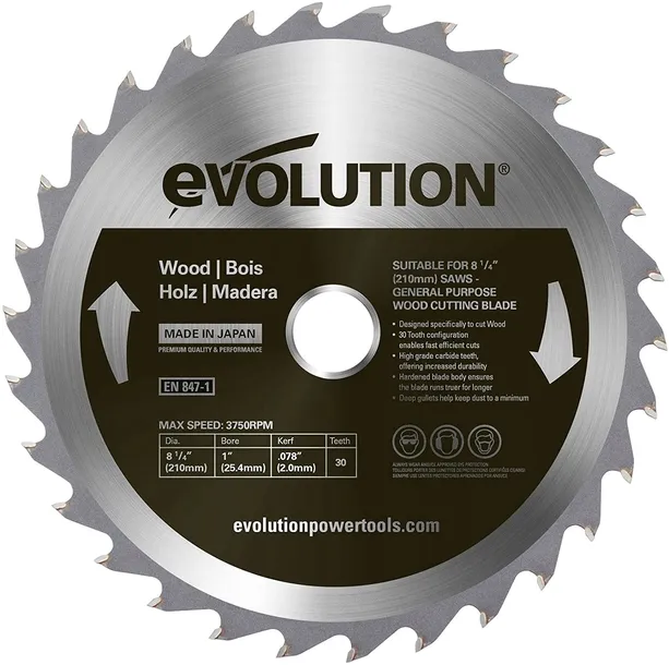 tarcza-pila-tct-do-drewna-evolution-rage-210-t30