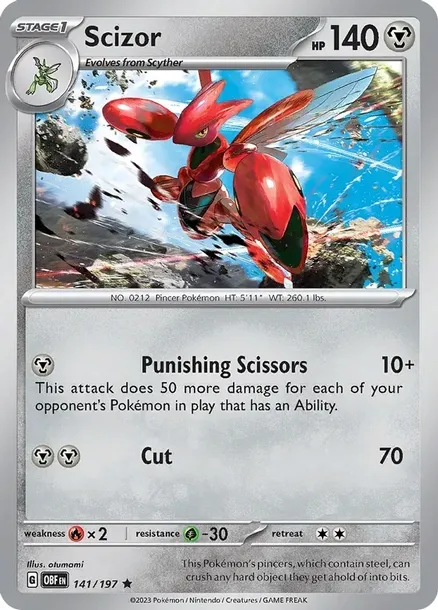 Scizor (OBF 141/230) Holo Obsidian Flames
