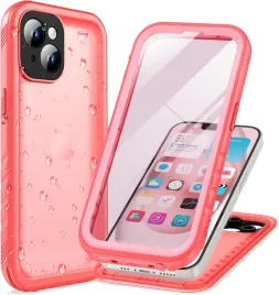 cozycase-etui-wodoodporne-360-do-iphone-13-mini-tytan-rozowe-matowe