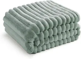 bedsure-miekki-koc-fleece-130170-cm-cieply-puszysty-zielony