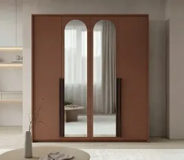 szafa-otwierana-czterodrzwiowa-owalne-lustra-terakota-205x65x217cm