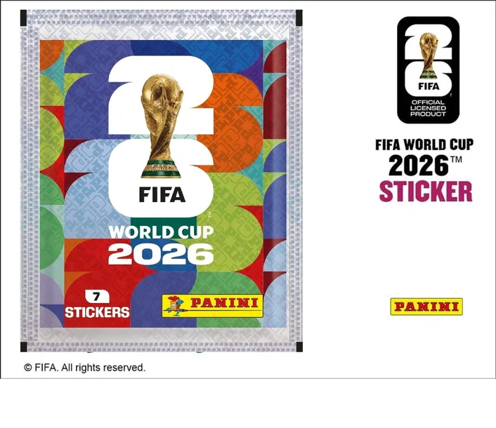 Saszetka a naklejkami FIFA WORLD CUP 2026 7 NAKLEJEK