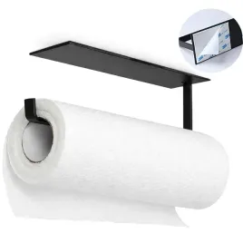 czarny-uchwyt-na-recznik-papierowy-loft-pod-szafke-lub-sciane-bez-wiercenia
