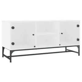 szafka-tv-ze-szklanymi-drzwiami-biala-102x37x50-cm