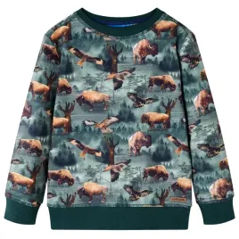 bluza-dziecieca-ciemnozielona-140
