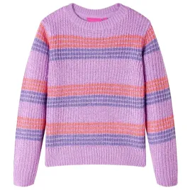 sweter-dzieciecy-z-dzianiny-w-paski-liliowo-rozowy-92