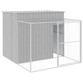 buda-dla-psa-z-wybiegiem-jasnoszara-214x253x181-cm-stal