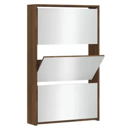 szafka-na-buty-lustro-i-3-szuflady-brazowy-dab-63x17x1025cm