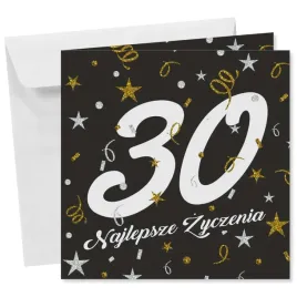 kartka-okolicznosciowa-30-urodziny-glamour-birthday-czarny-15x15-cm