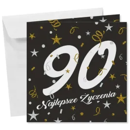 kartka-okolicznosciowa-90-urodziny-glamour-birthday-czarny-15x15-cm