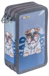 piornik-szkolny-gimboo-z-wyposazeniem-3-komory-bulldog-szary