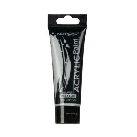 farba-akrylowa-keyroad-metaliczna-75ml-tubka-srebrna