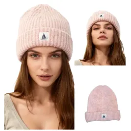 ciepla-czapka-zimowa-rozowa-damska-beanie-dzianinowa-captain-mike
