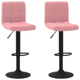 stolki-barowe-2-szt-rozowe-tapicerowane-aksamitem