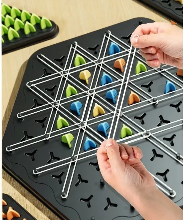 triangle-chess-board-game-interactive-pegboard-game-desktop-board-games