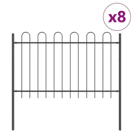 ogrodzenie-ogrodowe-szary-13-6-x-1-m-stal-malowana-proszkowo