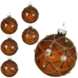 bombki-swiateczne-szklane-8-cm-brazowe-ze-zlotym-brokatem-6-szt
