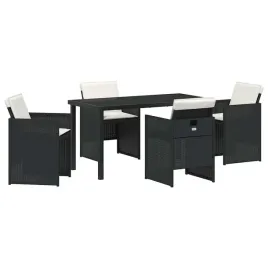 zestaw-do-jadalni-w-ogrodzie-z-poduszka-5-pcs-czarny-polirattan