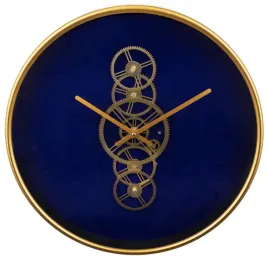 zegar-metal-455cm-granatowy-widoczny-mechanizm