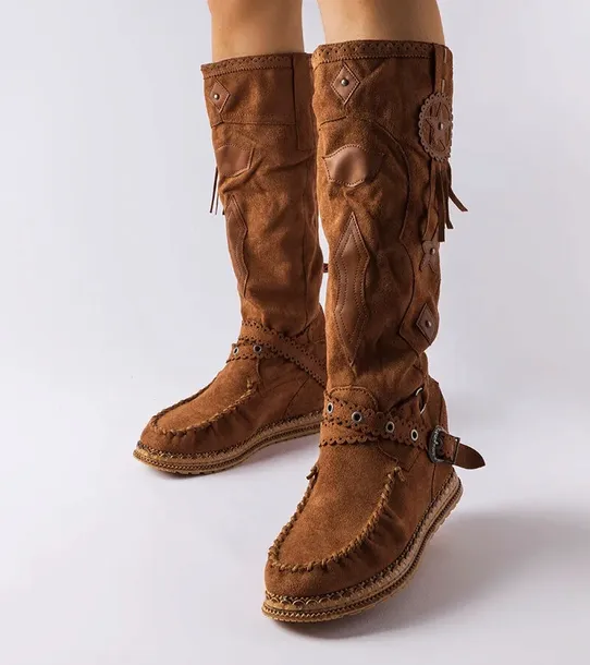 brazowe-kozaki-w-stylu-boho-putignano-stan-nowy