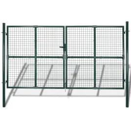 furtka-ogrodzeniowa-stalowa-ciemnozielona-306-x-200-cm-z-zamkiem
