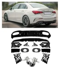 dyfuzor-mercedes-v177-koncowki-black-look-amg