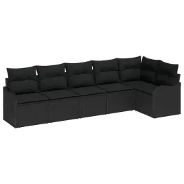 zestaw-sof-na-ogrod-z-poduszka-6-pcs-czarny-polirattan