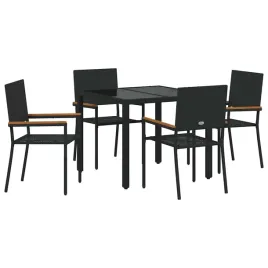 zestaw-do-jadalni-w-ogrodzie-5-pcs-czarny-90-x-90-x-75-cm