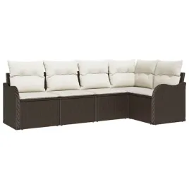zestaw-sof-na-ogrod-z-poduszka-5-pcs-brazowy-polirattan