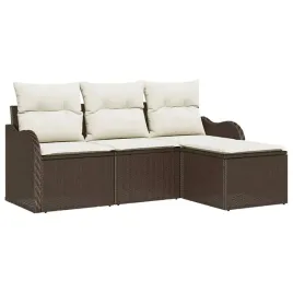 zestaw-sof-na-ogrod-z-poduszka-4-pcs-brazowy-polirattan