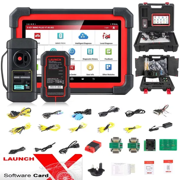 LAUNCH X431 IMMO PLUS 8cali CanFD DoiP XPROG + KABLE 2026 NOWY MODEL
