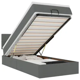 otomana-z-materacem-203x90x78-88-cm-ciemnoszara-materac-90x200x20-cm-bial