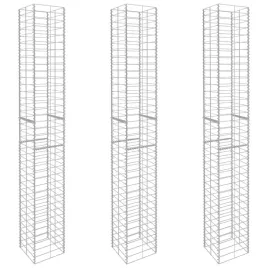zestaw-3-gabionow-stal-galwanizowana-25-x-25-x-197-cm-srebrny