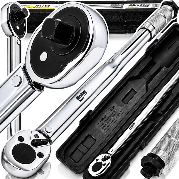 KLUCZ DYNAMOMETRYCZNY DO KÓŁ Z BLOKADĄ 1/2" 28-210 Nm CERTYFIKAT KALIBRACJI