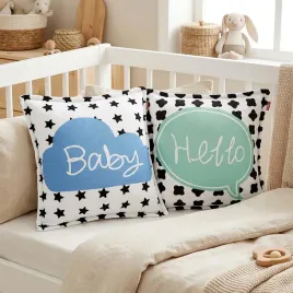 poduszka-domarex-hello-baby-and-love-mietowy-nadruk