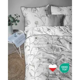 posciel-z-perkalu-160-x-200-cm-lame-percale-czarne-kwiaty-biala